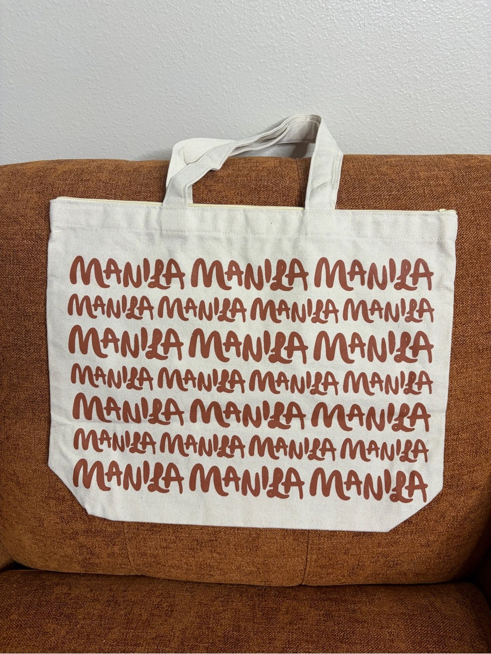 Kultura Manila Canvas Zip Tote Bag NWT | Philippines Graphic Tote